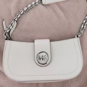 Michael Kors White Leather Shoulder Bag